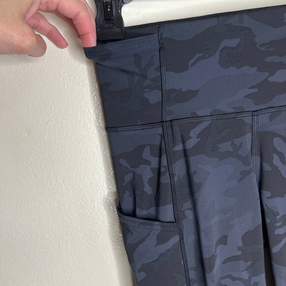 Lululemon Fast and Free Crop 19" Leggings 4 Incognito Camo Running Athletic Gym - Picture 7 of 15